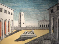 Sala Surrealismo - De Chirico Giorgio - Il Reposo di Arianna- Litografia - 58 x 70 cms - 1969